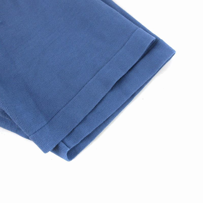 FRAMeWORK◆ICE COTTON クロップドTOPS/Tシャツ/FREE/コットン/BLU/23080220303020 フレームワーク Framework ICE COTTON クロップドTOPS ニット