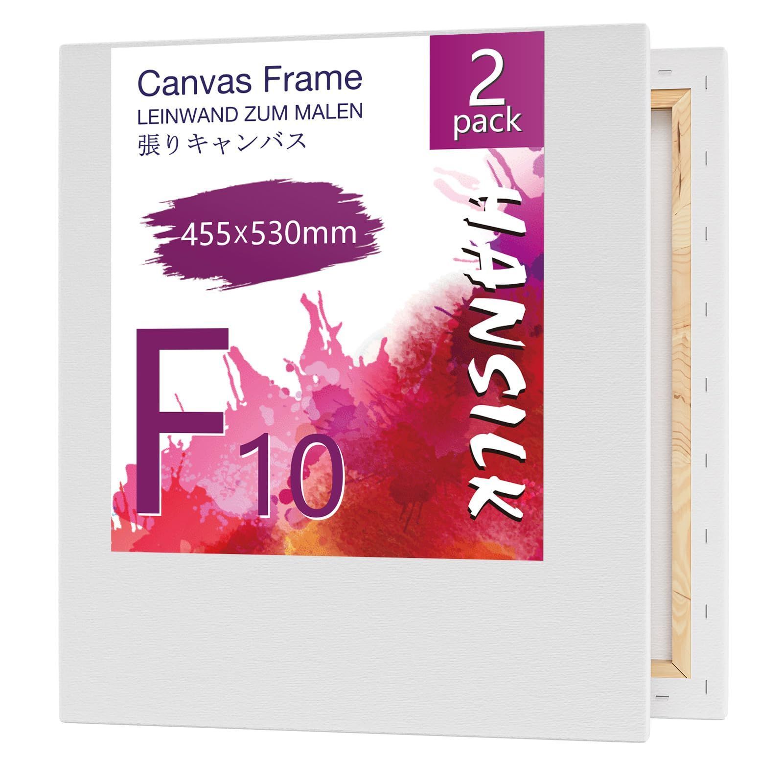 Size F10-2枚 キャンバス 張りキャンバス F10 2枚 キャンバスボード キャンバスパネルボード キャンバス画材 向け画布 水彩絵 canvas 油絵 アクリル絵に適用 530*455mm*2枚