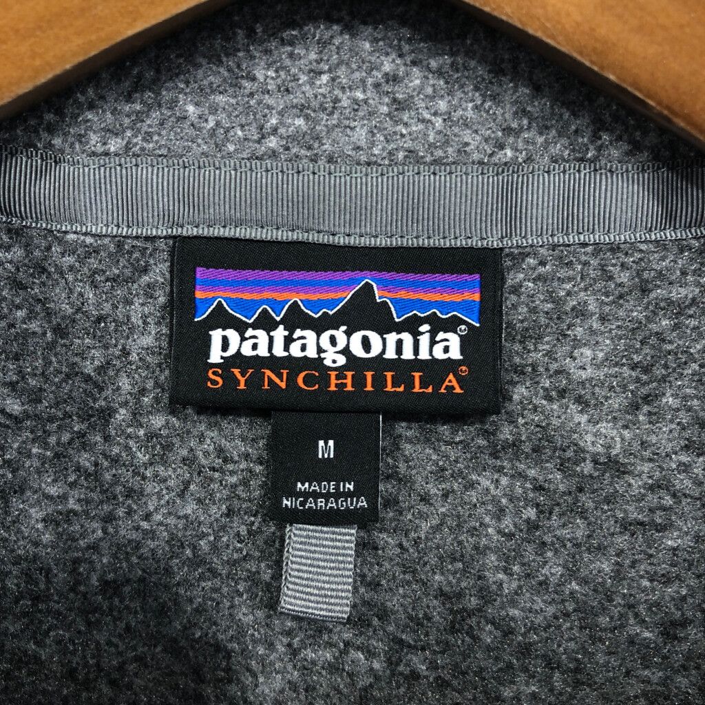 patagonia パタゴニア SYNCHILLA シンチラ フリースジャケット アウトドア グレー (メンズ M) 中古 古着 Q9914