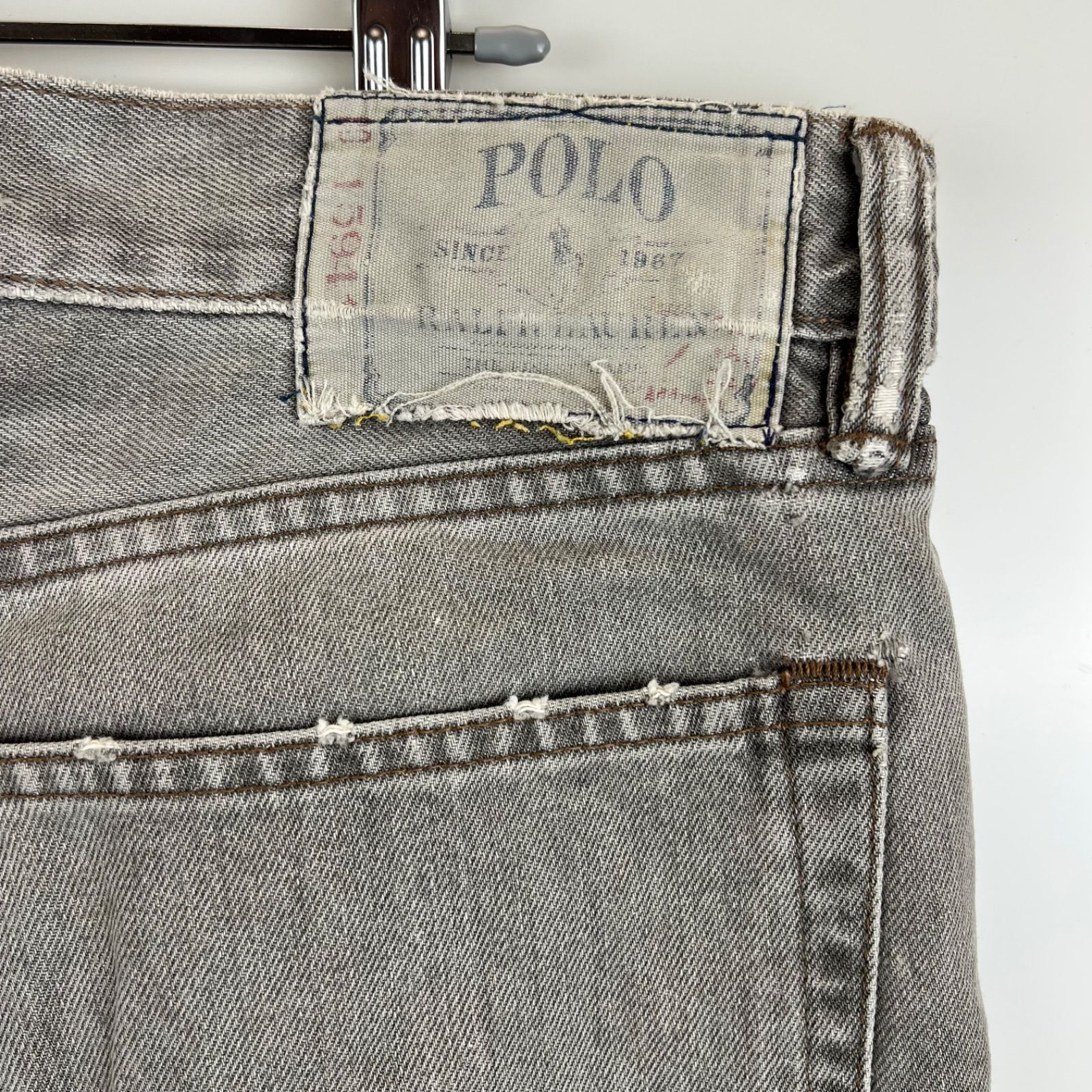 POLO BY RALPH LAUREN slim fit 381 faded grey denim pants w35 