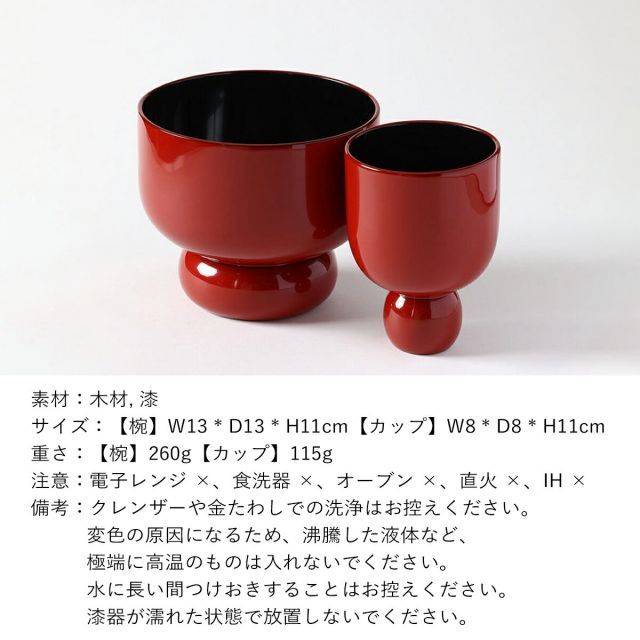 浄法寺塗】 朱 桃絵 椀 5客/汁椀 未使用品 - メルカリ