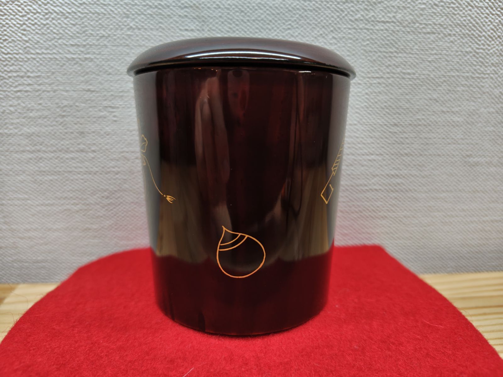 逢絢亭】茶道具 棗 茶器 末広棗 輪島塗 宝尽蒔絵 木製 高橋峯房 共