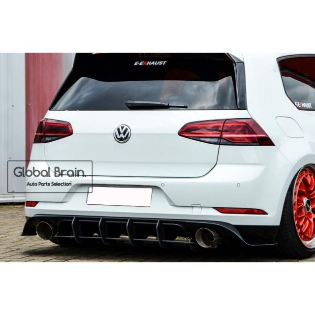 フォルクスワーゲン ゴルフ 7.5 GTI TCR リア バンパー ディフューザー フィン