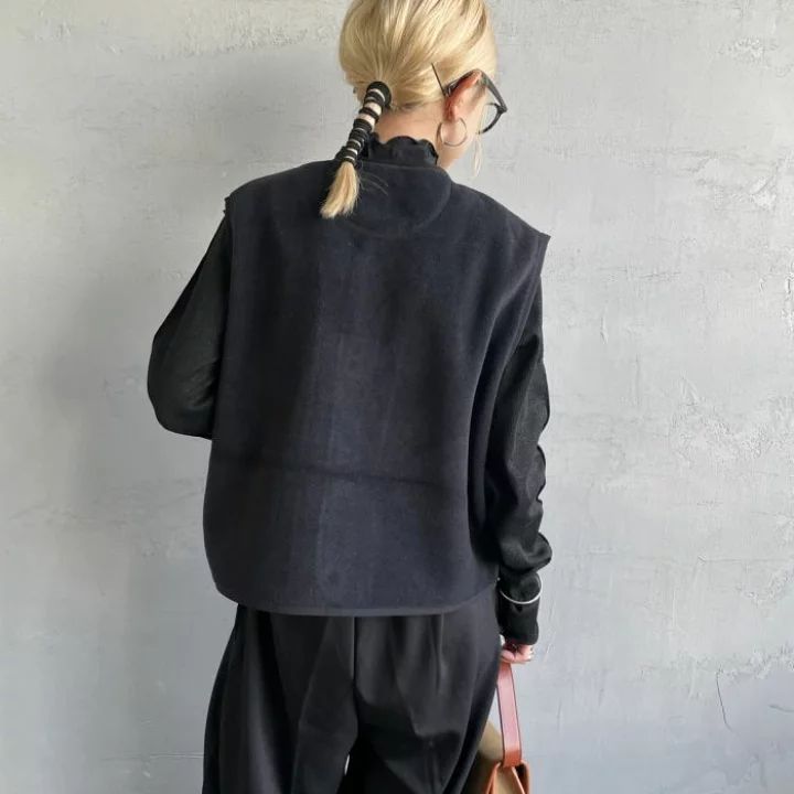 DANTON | フリース カラーレスベスト WOMEN - メルカリ