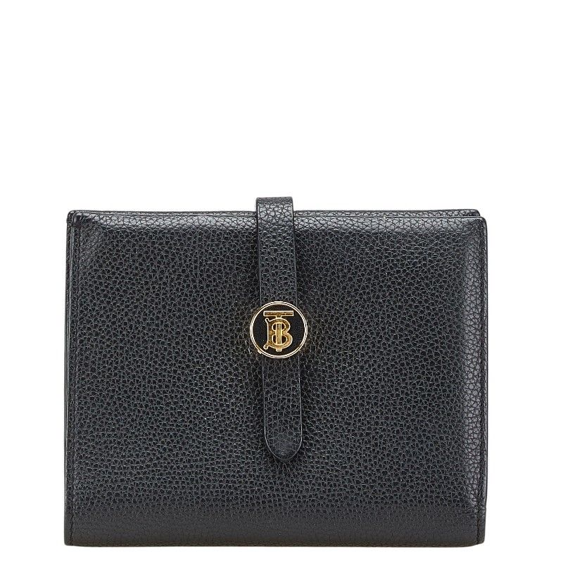 バーバリー TBロゴ ブラック レザー レディース BURBERRY 1-0202593