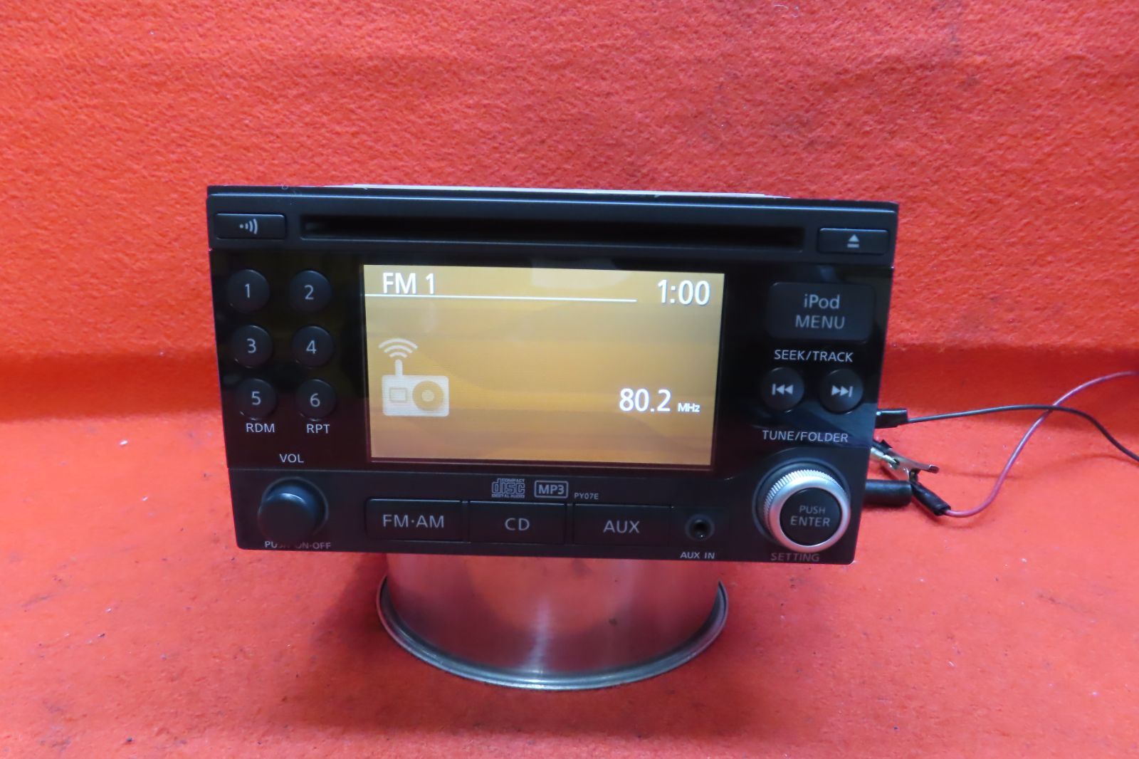 ＊CS1184＊動作保証付/日産純正　CQ-JN2800AD　ティーダ キューブ　CDプレーヤー　カーオーディオ　デッキ　USB　2DIN　本体のみ