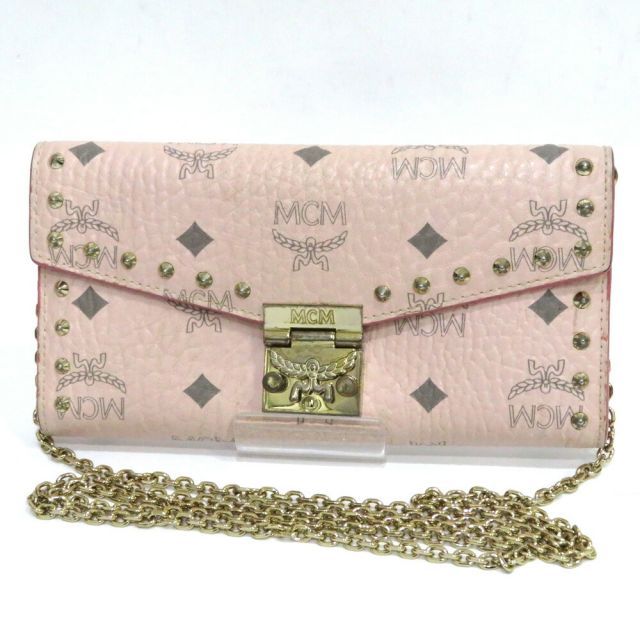 MCM ヴィセトス チェーンショルダー 長財布 中古 MCM エムシーエム ヴィセトス チェーンショルダー 長財布