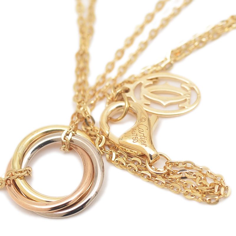 Cartier カルティエ トリニティペンダント トップ スリーカラー K18YG