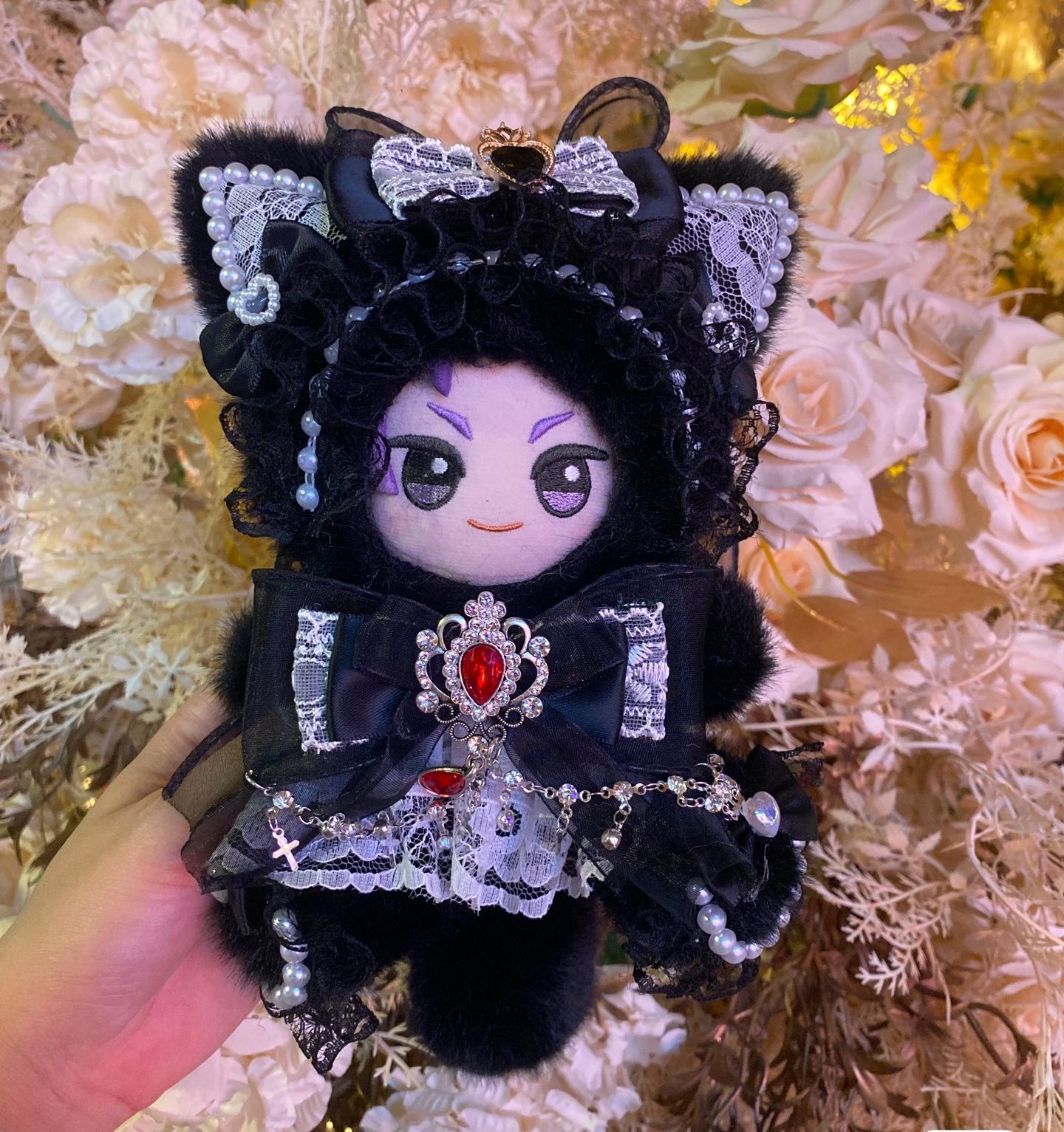 ぬい服 10cm ちびぐるみ おすわり ホワイトデー ウェディングドレス