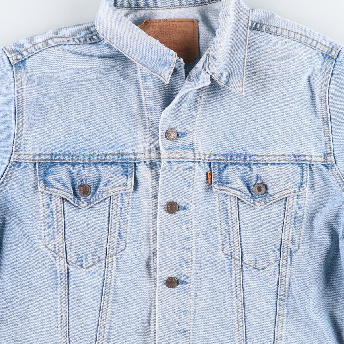 古着 90年代 リーバイス Levi s 75505-0212 オレンジタブ デニムジャケット Gジャン メンズL相当 ヴィンテージ eaa582556 KANDAIZUMI_COM