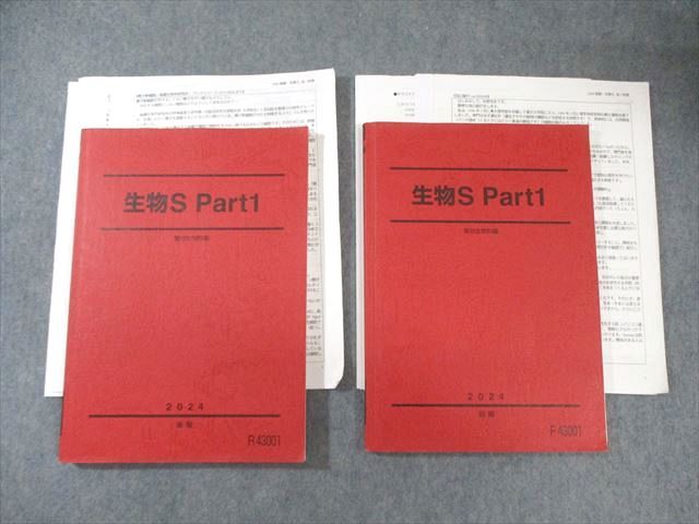 駿台 生物S Part1 テキスト通年セット 2024 計2冊 佐野芳史 030S0D 駿台 生物S Part1 テキスト通年セット 2024 計2冊 佐野芳史