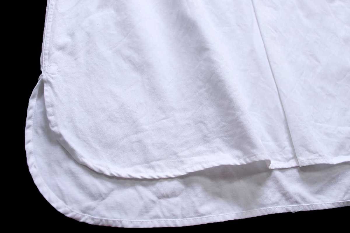 90s GUARDIA DI FINANZA 無地 プルオーバー 半袖 コットンツイルシャツ 白 オールド ユーロ イタリア ポリス ミリタリー メディカル WWW_NOITHATQUANGTHANH_NET