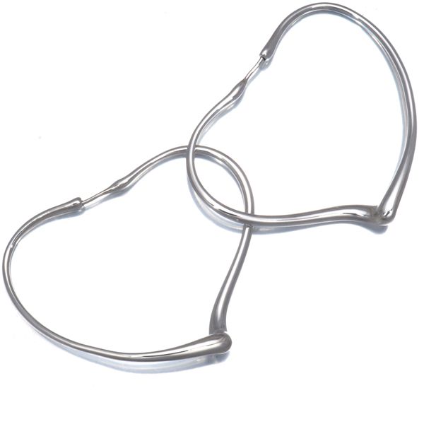 Tiffany オープンハート フープピアス ミディアムサイズ Tiffany