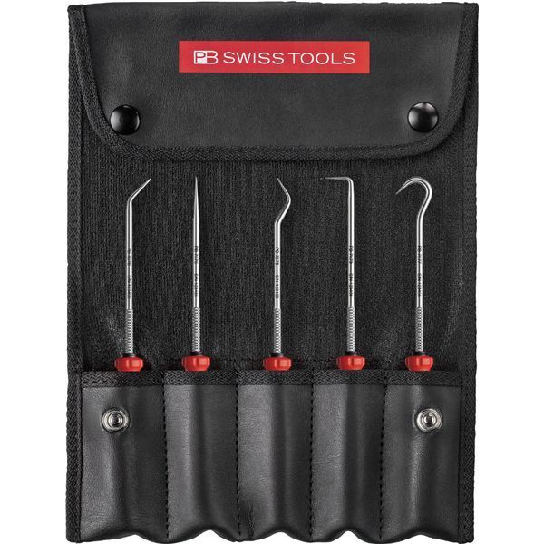 PB SWISS TOOLS ピービースイスツールズ 5本組 スイスグリップEVO ピックツール ロールケース付 BOX 38685.CBB