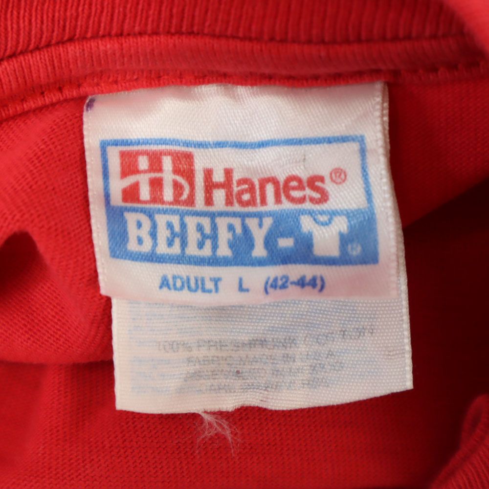 ヘインズ 90s ウィングマーク 半袖 HONDA Tシャツ L レッド系 Hanes
