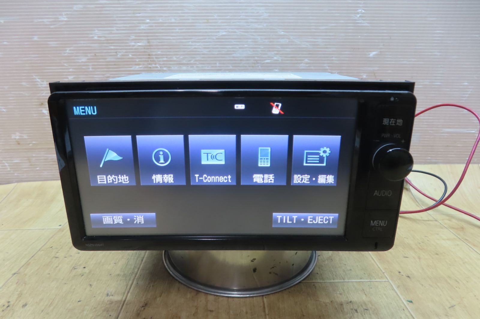 付 F3774 トヨタ純正 NSZN-W64T SDナビ 地図2016年 地デジTVフルセグ内蔵 Bluetooth内蔵 CD DVD再生OK 本体のみ