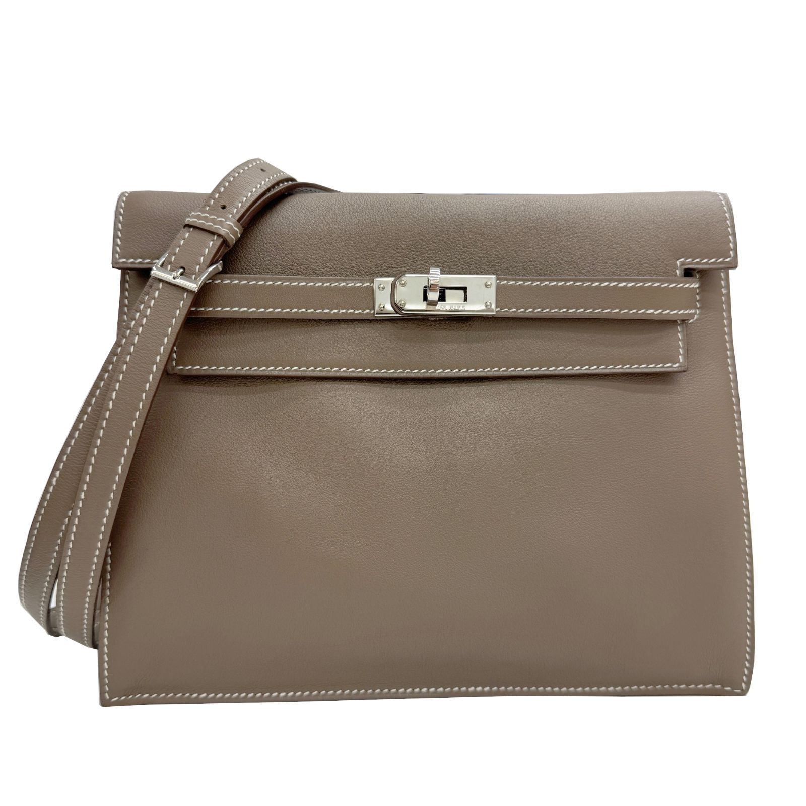 HERMES エルメス ケリーダンス スイフト エトゥープ N刻印 シルバー 