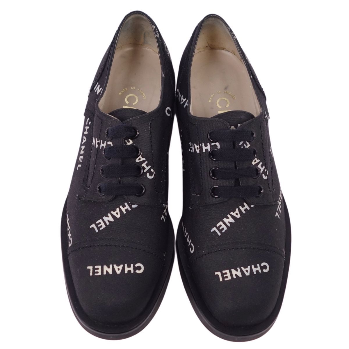シャネルシューズ 美品 Vintage シャネル CHANEL シューズ 95P レースアップ ロ - メルカリ