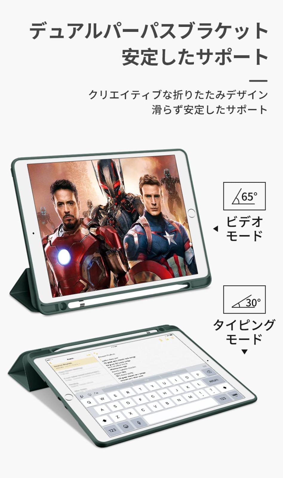 人気商品】VAGHVEO iPad 10.2インチケースクリア透明バックカバー 10.2