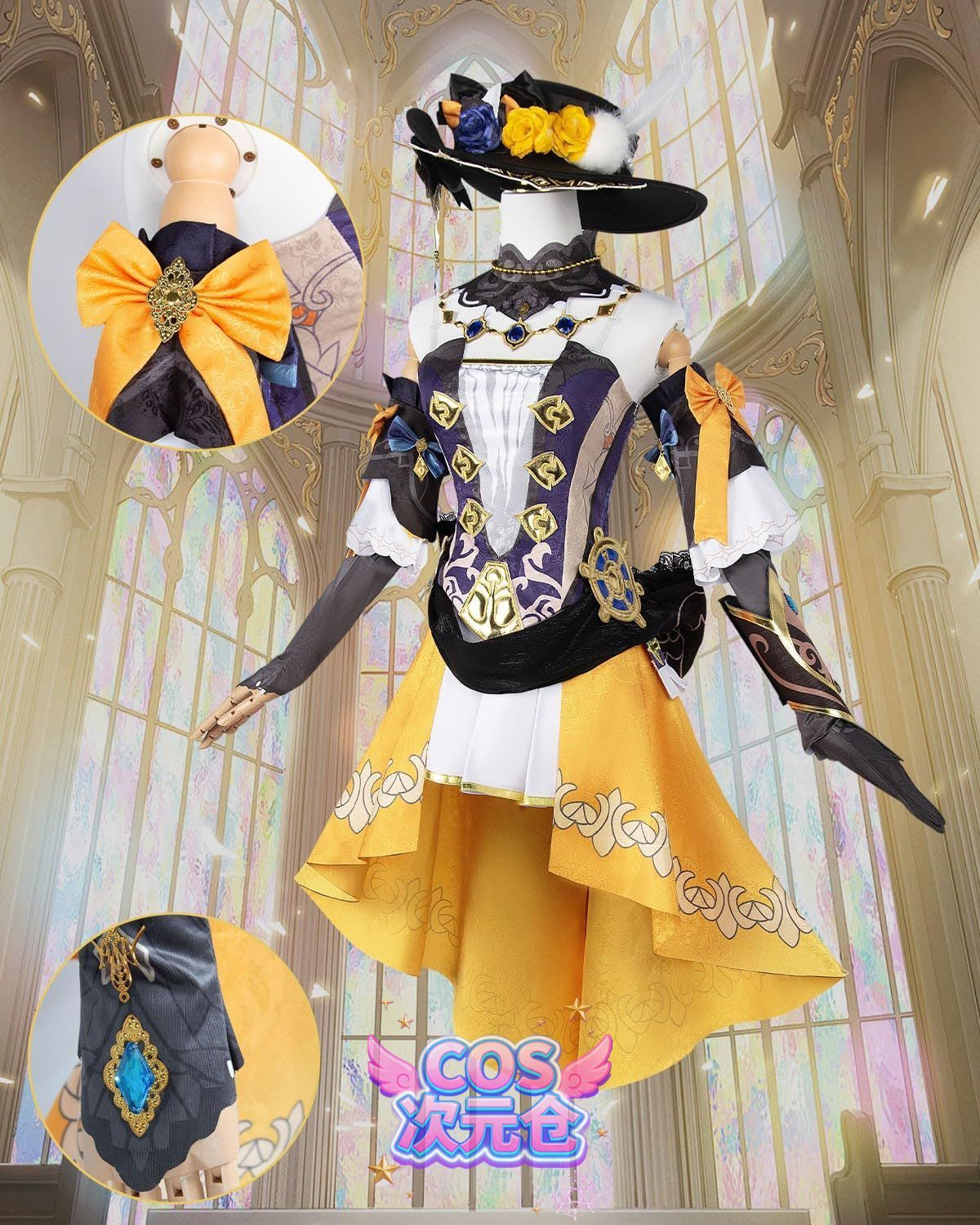 ご注文期待 致します! ナヴィア ウィッグ付き 神併 ナヴィア コスプレ ウィッグ付き 棘薔薇の会 原神 コスプレ衣装 フルセット コスチューム 大人用 仮装 文化祭 Genshin Navia co 【限定品】