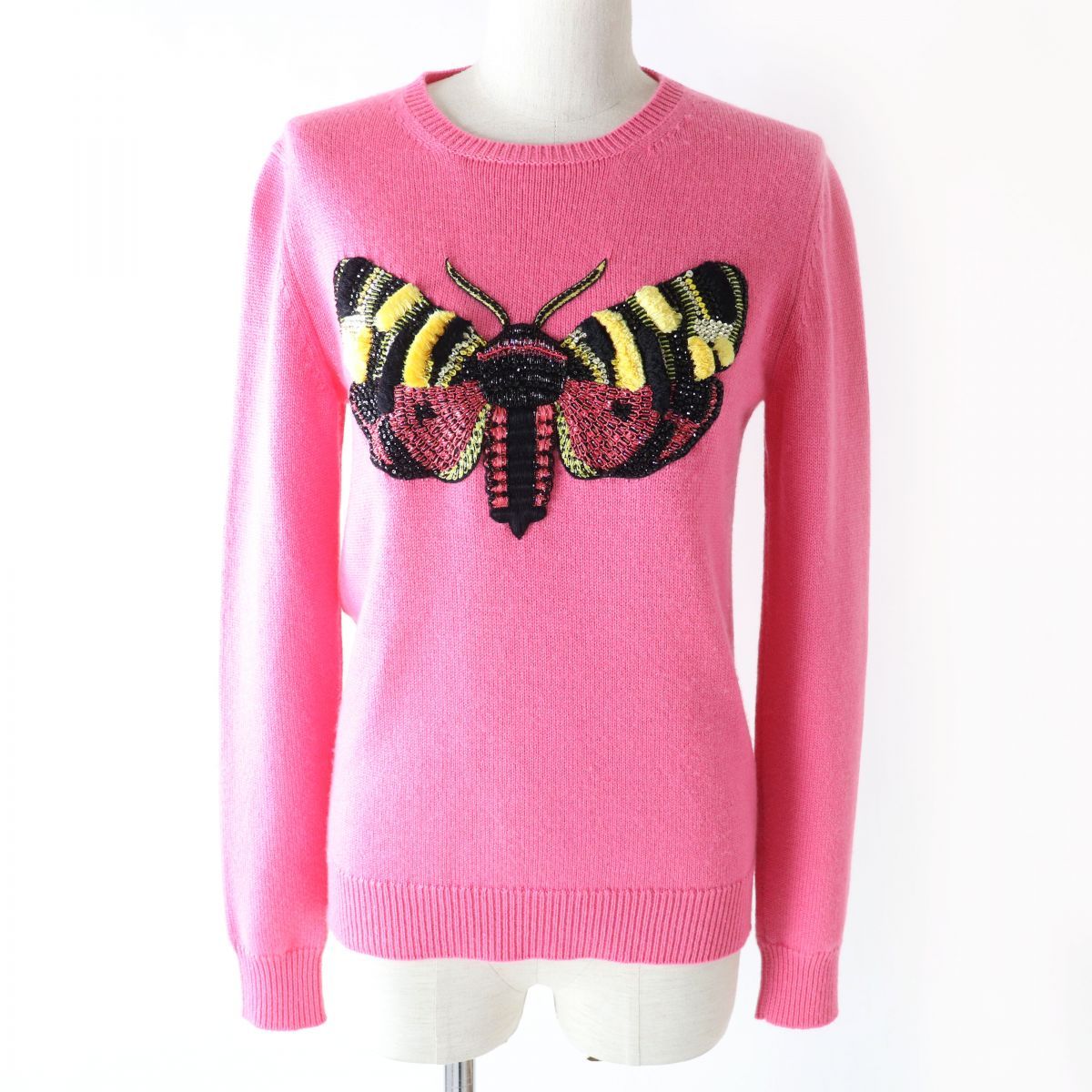 極美品☆GUCCI グッチ 493517 ビーズ・スパンコールBeeデザイン  