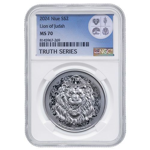 保証書・カプセル付き] 2024年 (新品) アメリカ「ウナとライオン」純銀