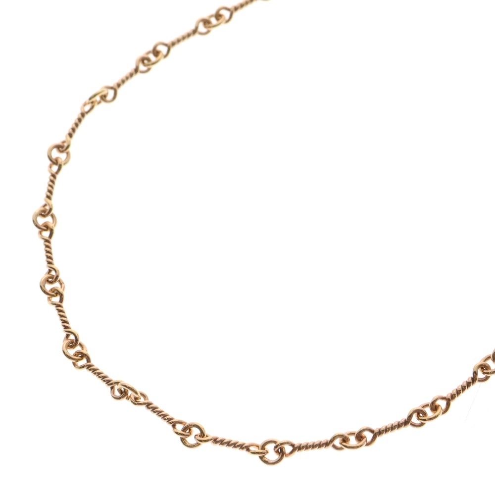 CHROME HEARTS (クロムハーツ) 22K NECKCHAIN T20 ツイストチェーンネックレス 20inch ゴールド BCA015