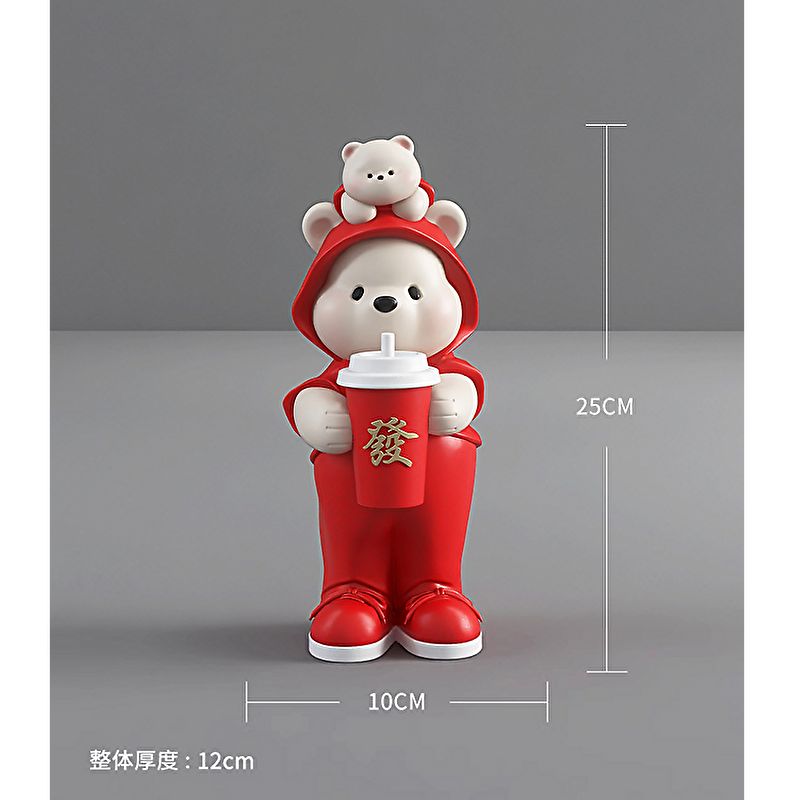 オブジェ オーナメント 置物 装飾品 人形 フィギュア くま 熊 クマ ミルクティー 北欧 おしゃれ お洒落 可愛い かわいい キュート 癒し 玄関 リビングルーム ダイニング 寝室 子供部屋 書斎 廊下 オフィス 卓上 デスクトップ テーブル 棚 プレゼント