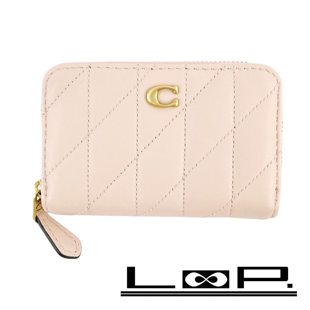 □美品□ コーチ スモールジップアラウンドカードケース ピロー