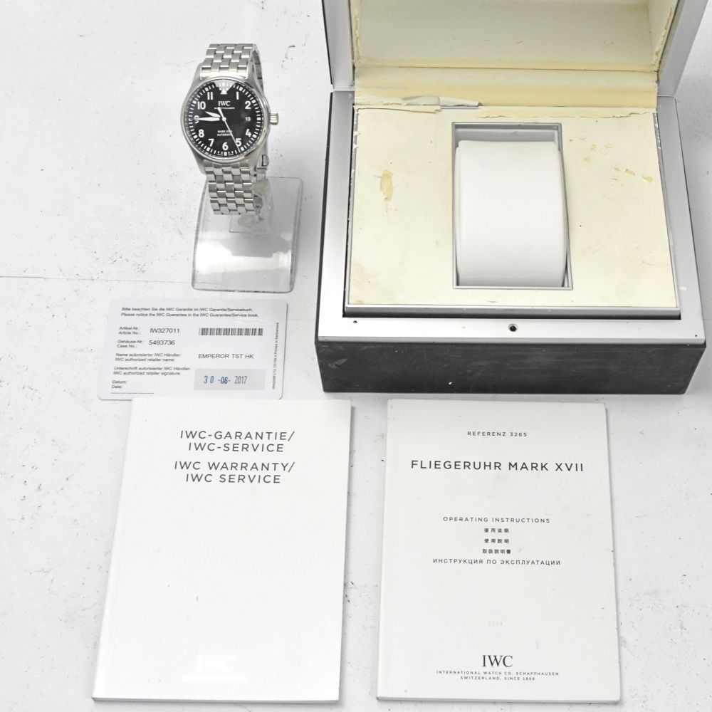 IWC IWC SCHAFFHAUSEN IW327011 パイロット・ウォッチ マーク XVIII デイト 自動巻き メンズ美品内箱付き K#134053