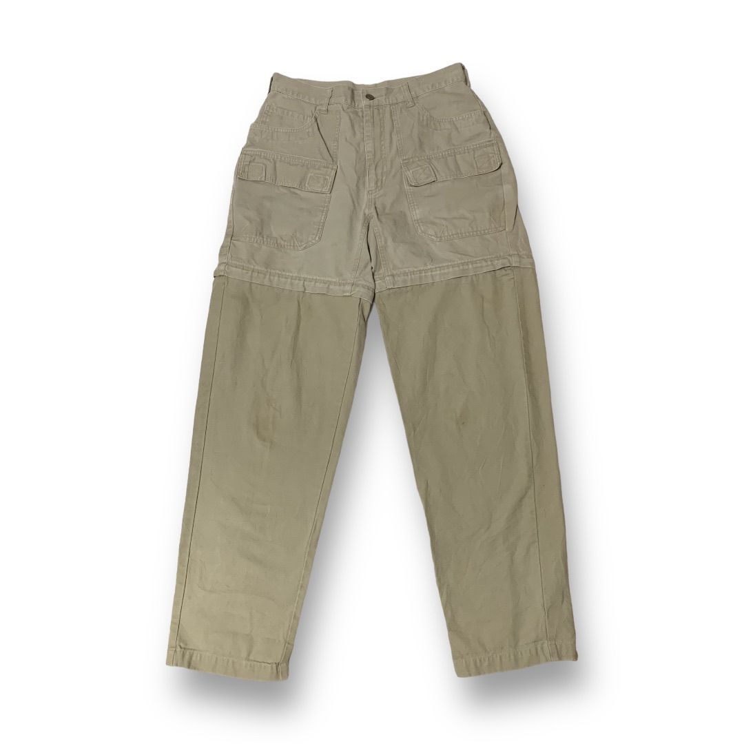 90-00s REI Detachable Cargo Pants アールイーアイ デタッチャブルパンツ カーゴパンツ ペインターパンツ ベージュ系  W31 香港製 2WAY マルチポケット Y2K テック系 アウトドア