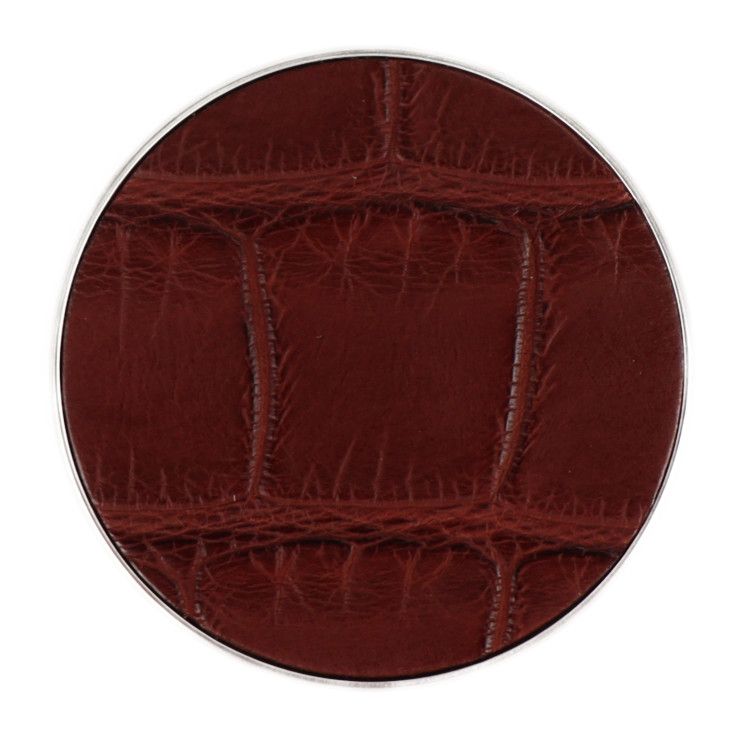 HERMES エルメス リバプール GM ブローチ - クロコダイル メタル