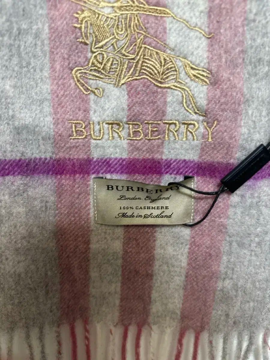 BURBERRY カシミア大判ストール ピンクチェック バーバリー カシミア
