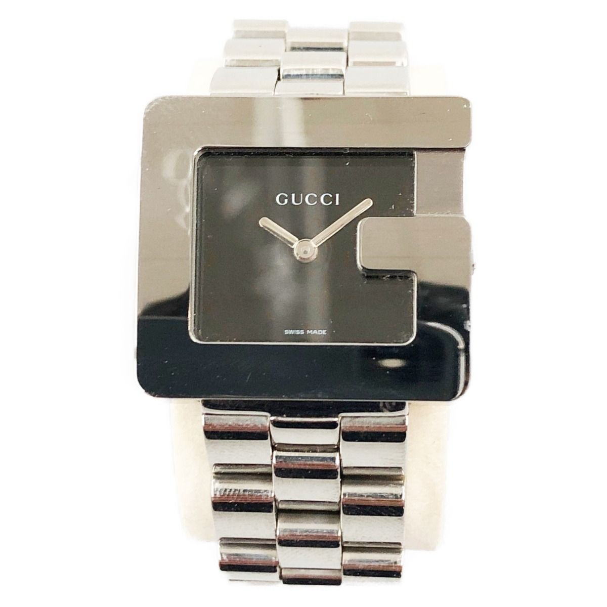 〇〇GUCCI グッチ スクエアフェイス クォーツ 腕時計 3600J シルバー-