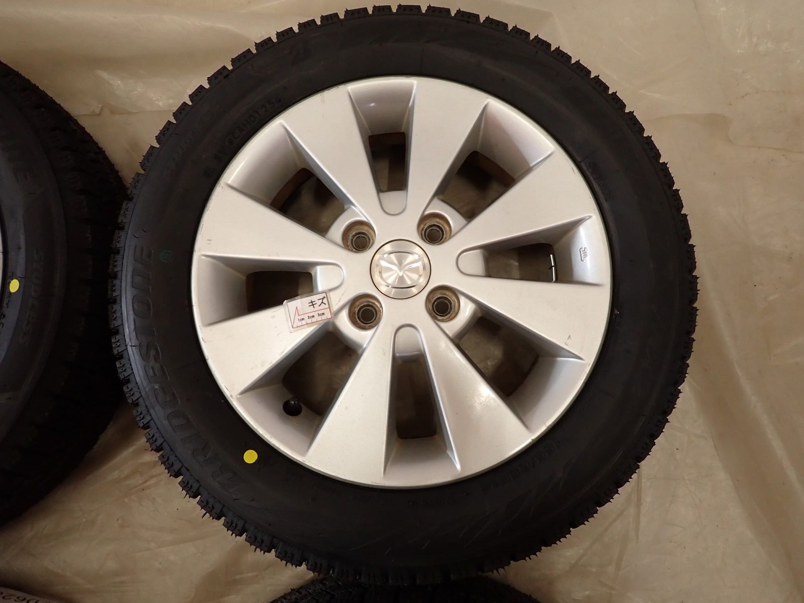 冬 製 4本 会社宛 155 65R14×4.5J 75Q ブリヂストン ブリザック VRX2 マツダ 純正 OEM アルミ フ ワゴン NO D6282 FFCRYSTALESIA_COM