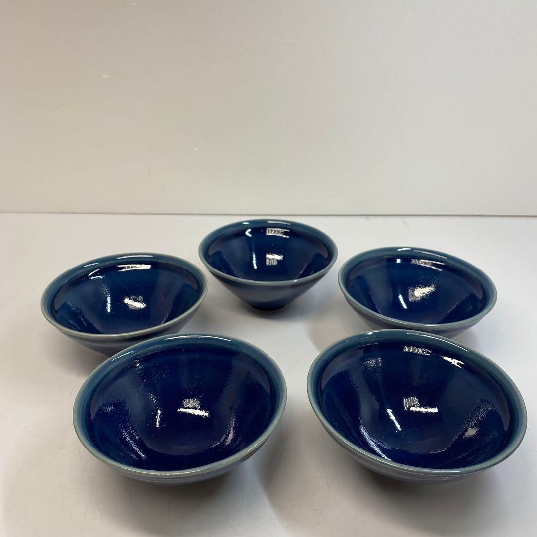 春水 瑠璃釉 天目茶碗 5客 共箱 タコサ 東さ6-0418① - メルカリ