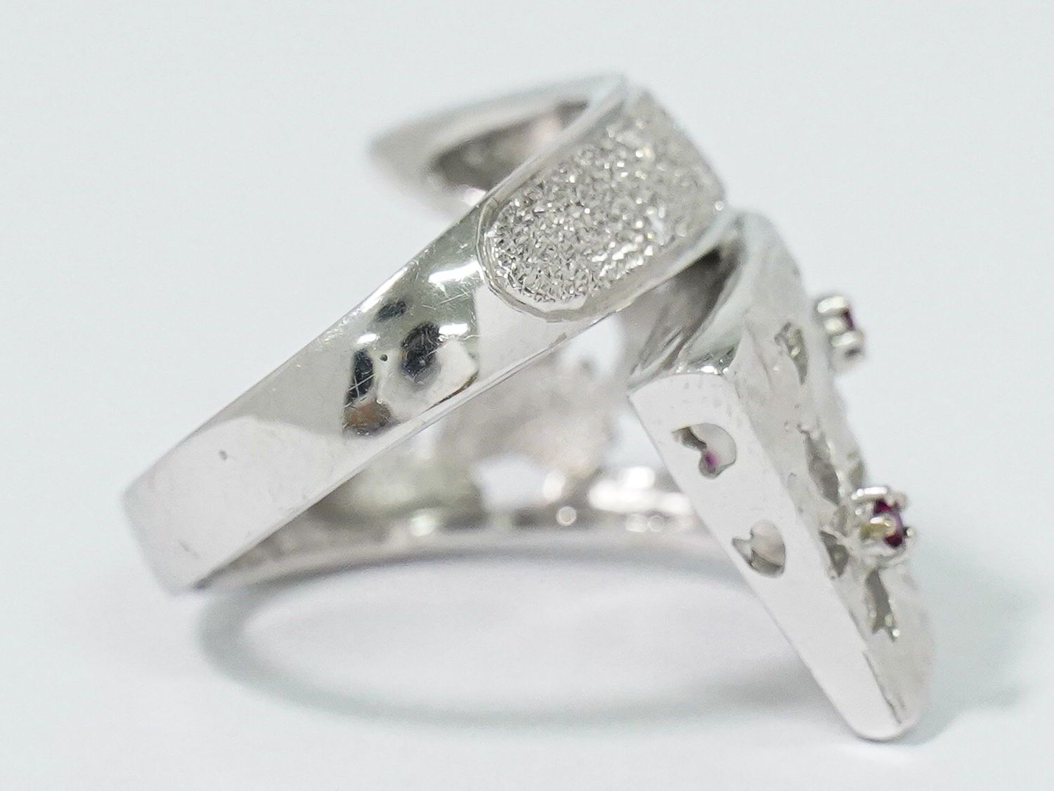 本物 ルビー 0.05ct ダイヤモンド 0.10ct K18 YG WG リング 水野薫子  