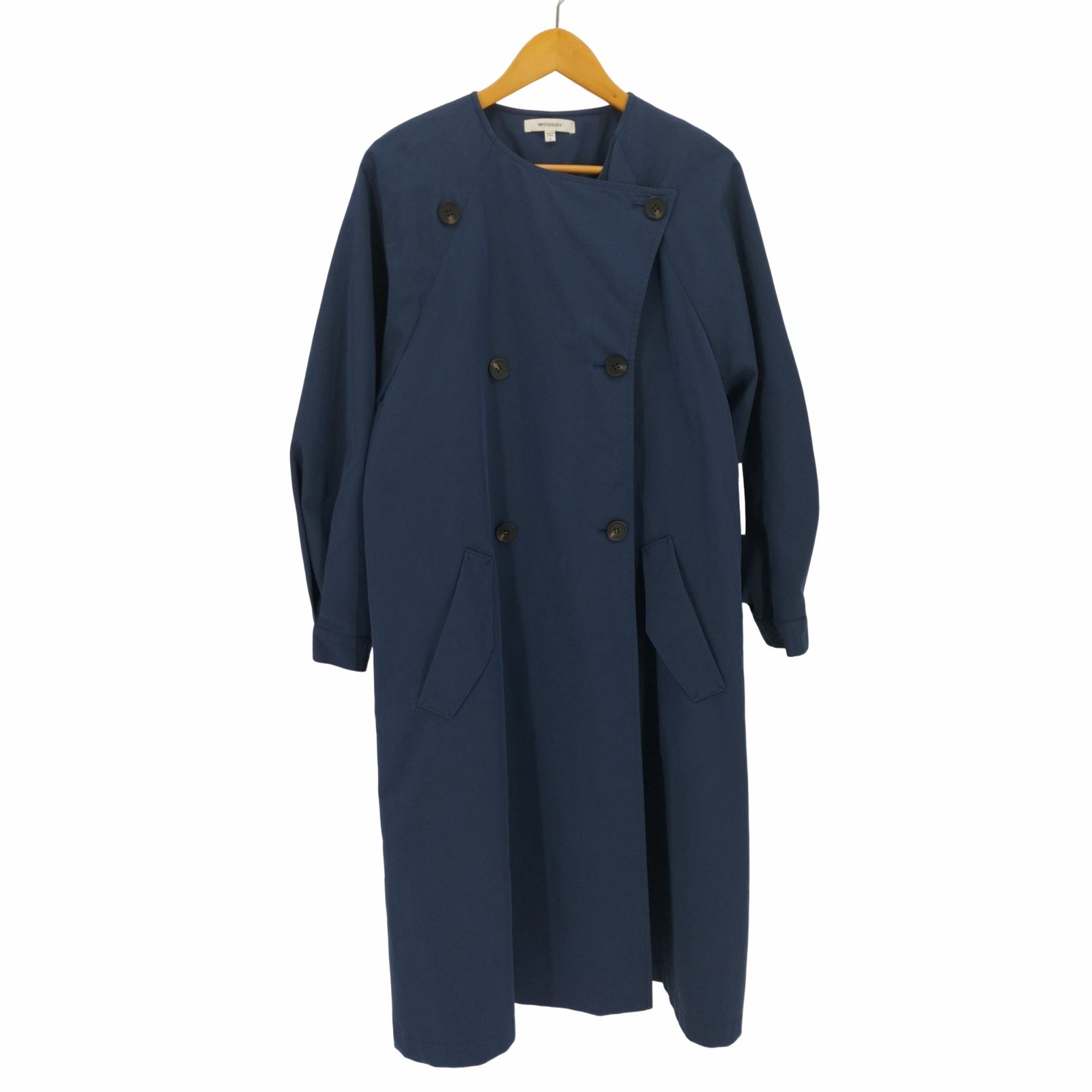 マウジー moussy 23SS COLLARLESS TRENCH COAT カラーレス トレンチ コート レディース JPN：2 