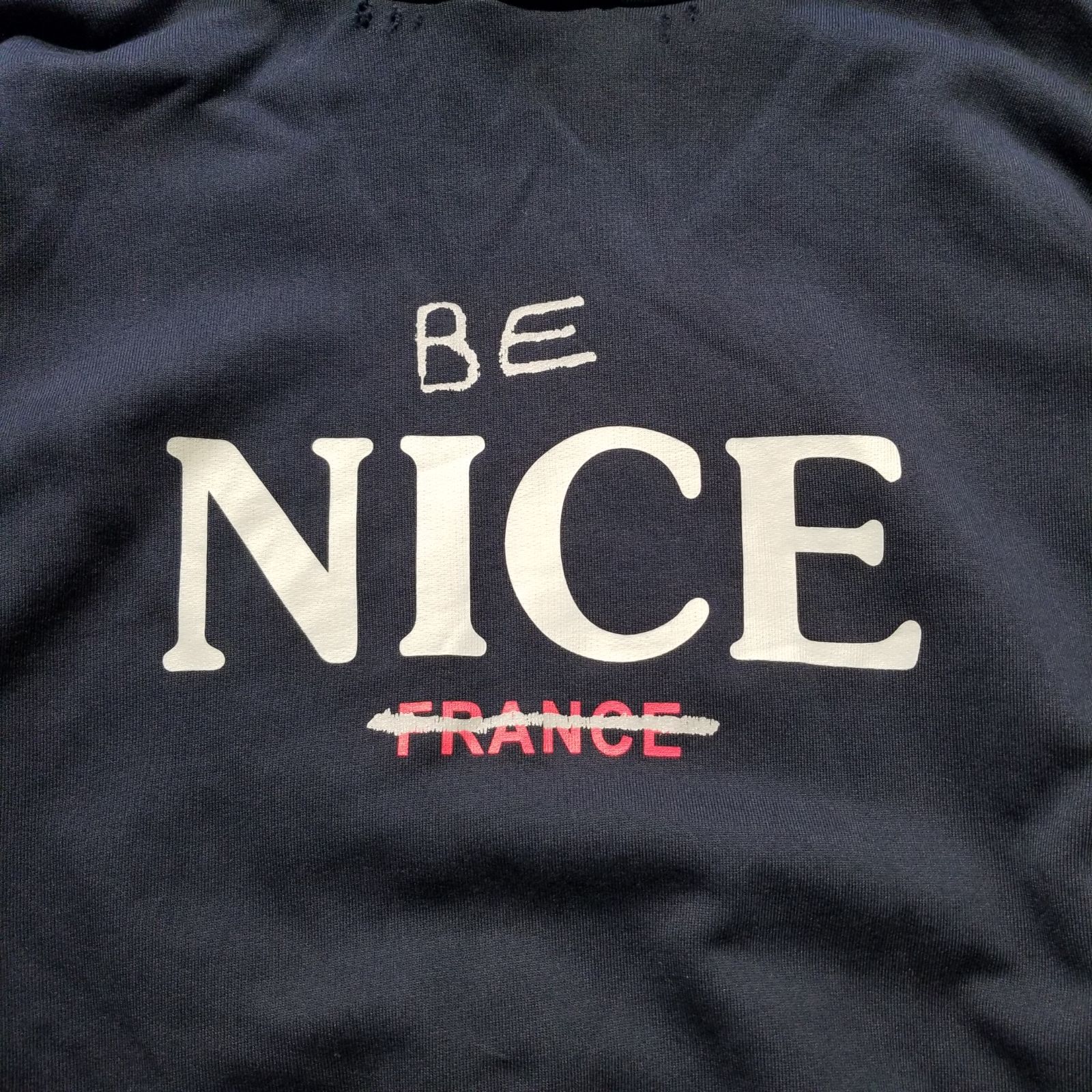 BALENCIAGA 23aw Round Hoodie BE NICE ダメージ加工 プルオーバー