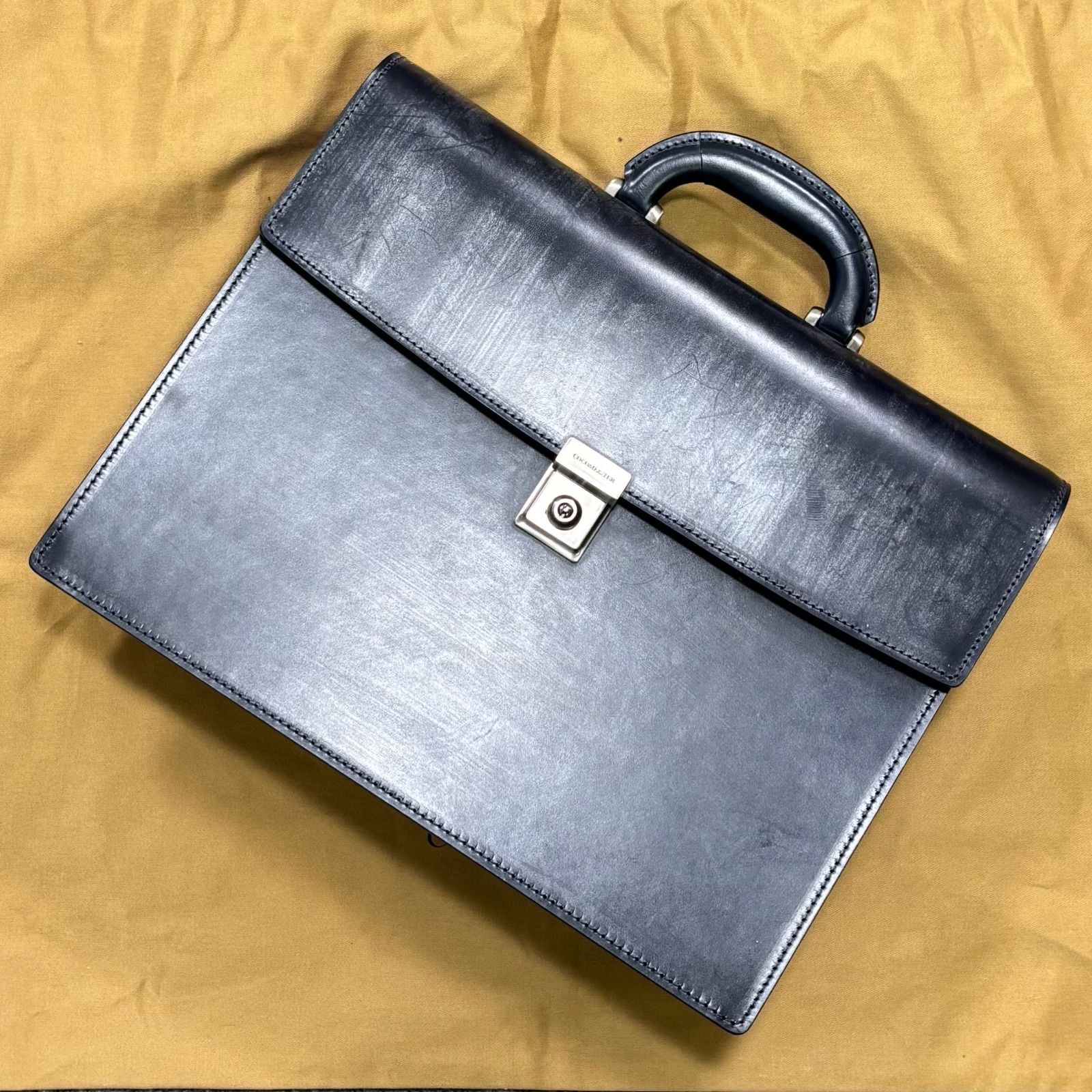 ココマイスターブライドルビジネスクラシックブライドルレザーネイビー