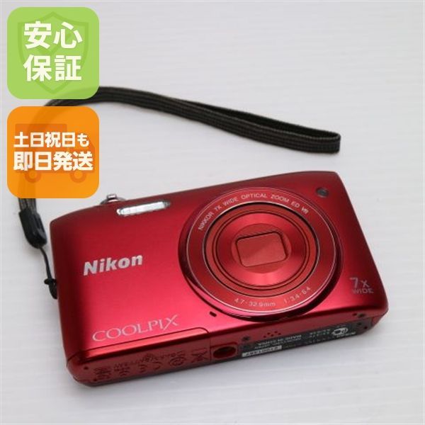 超 COOLPIX S3500 ラズベリーレッド デジカメ Nikon 本体 土日祝発送OK 08000