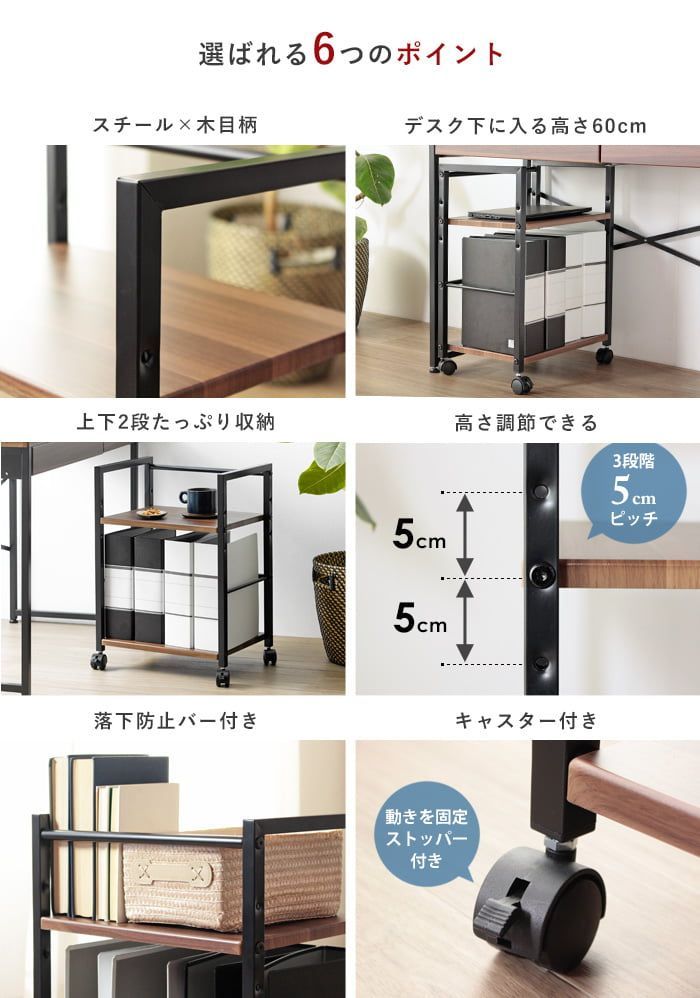 デスク下ワゴン ナイトテーブル