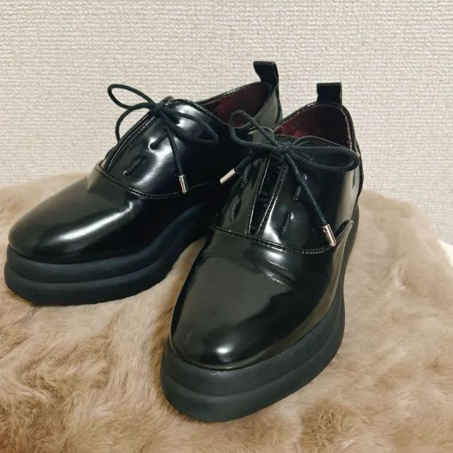 ZARA 39 ローファー　レースアップシューズ 新品未使用】ZARA メタルローファー レースアップレザーシューズ