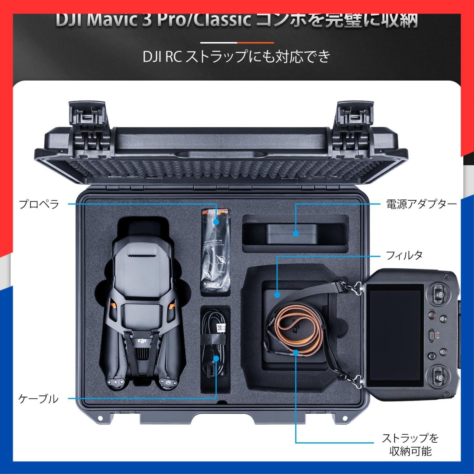 【数量限定】RC/RC Pro/Classic、DJI 3 Mavic Pro DJI 防水ケース M340 送信機とストラップに適用【ケースのみ】 Titan Lykus
