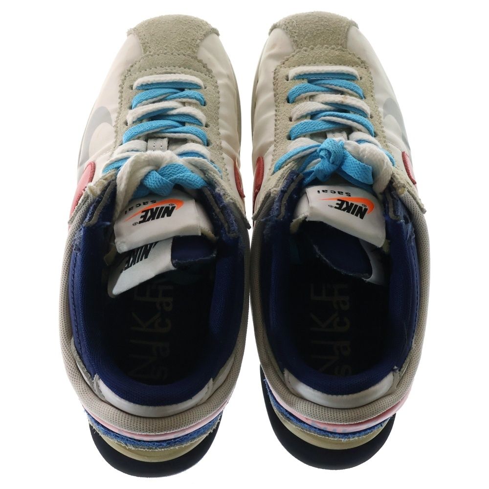 NIKE ナイキ ×sacai ZOOM CORTEZ WHITE AND UNIVERSITY RED サカイ ズーム コルテッツ ローカットスニーカー レディース US6|24cm DQ0581-100 KIN-KAAI_COM