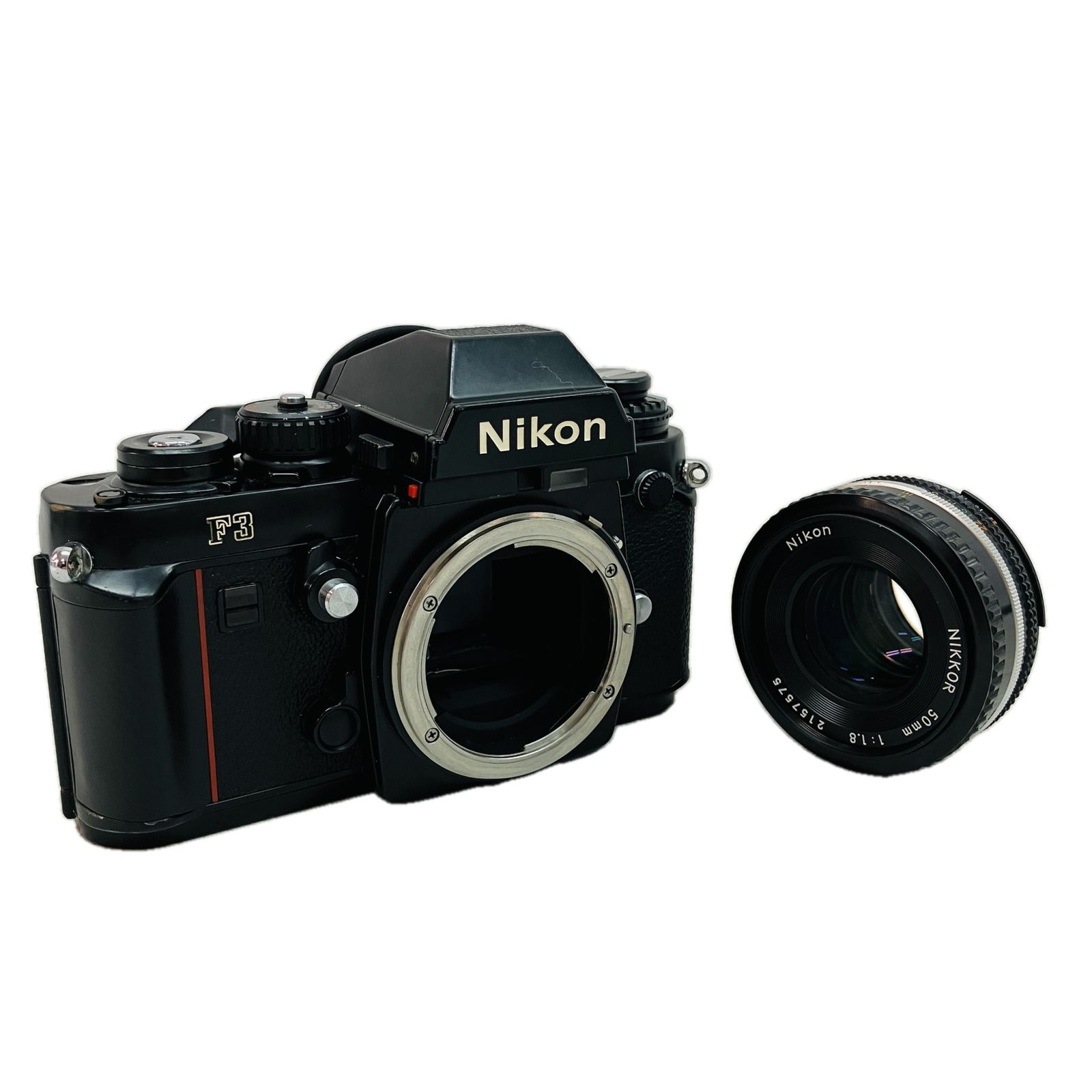Nikon ニコン F3 アイレベル 前期 138万台 NIKKOR 50mm F1.8 フィルムカメラ ニッコール レンズ セット ジャンク C10536664