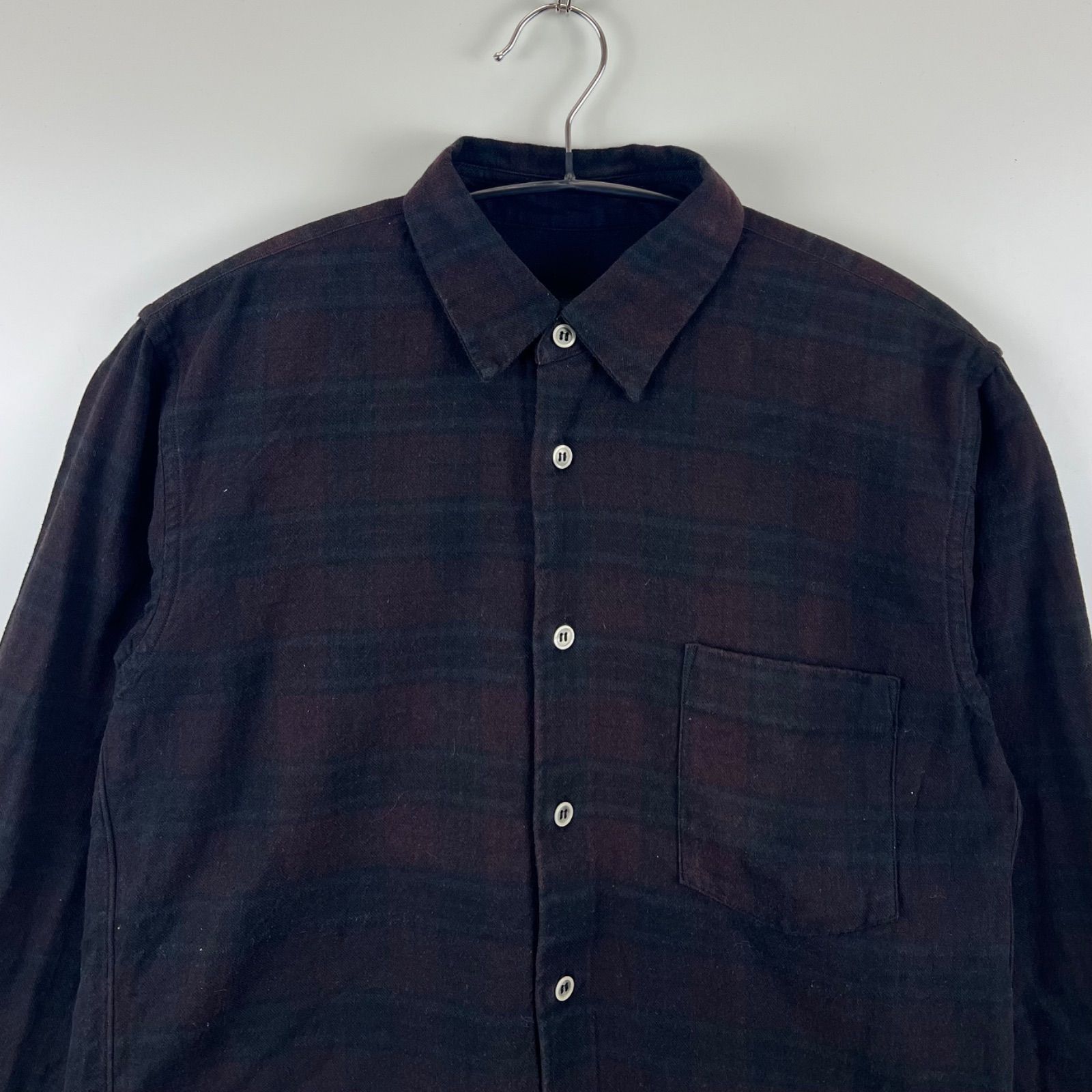 BLACK COMME des GARCONS CDG 00s AD2009 plaid dye L/S shirts S 1D