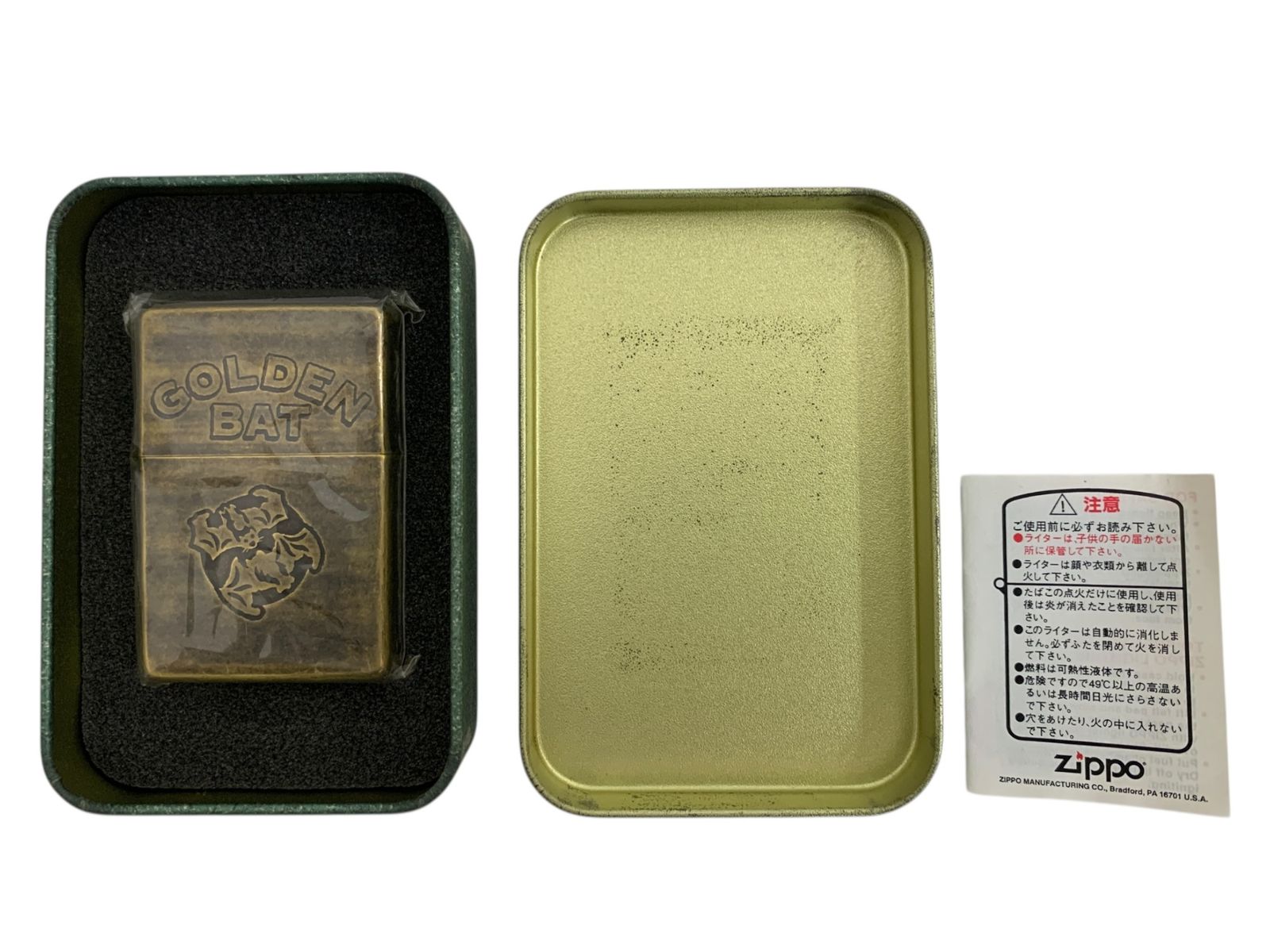 喫煙具・ライター zippo (ジッポー) GOLDEN BAT オイルライター 1996年製 ゴールド 雑貨/004