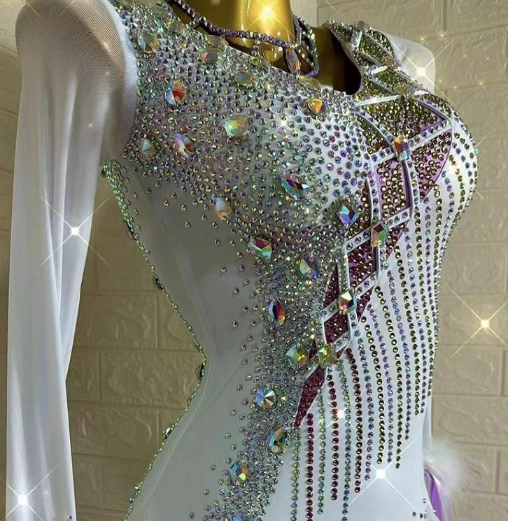 新作 オーダーメイド 社交ダンス衣装 スタンダードドレス ラテンドレス