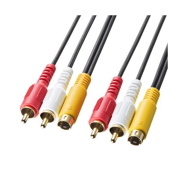 【5個セット】 サンワサプライ AVケーブル 5m KM-V10-50K2X5